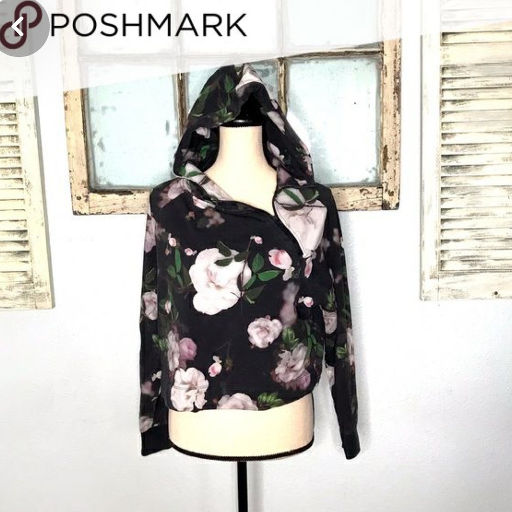 Victoria Secret Floral Crop Hoodie